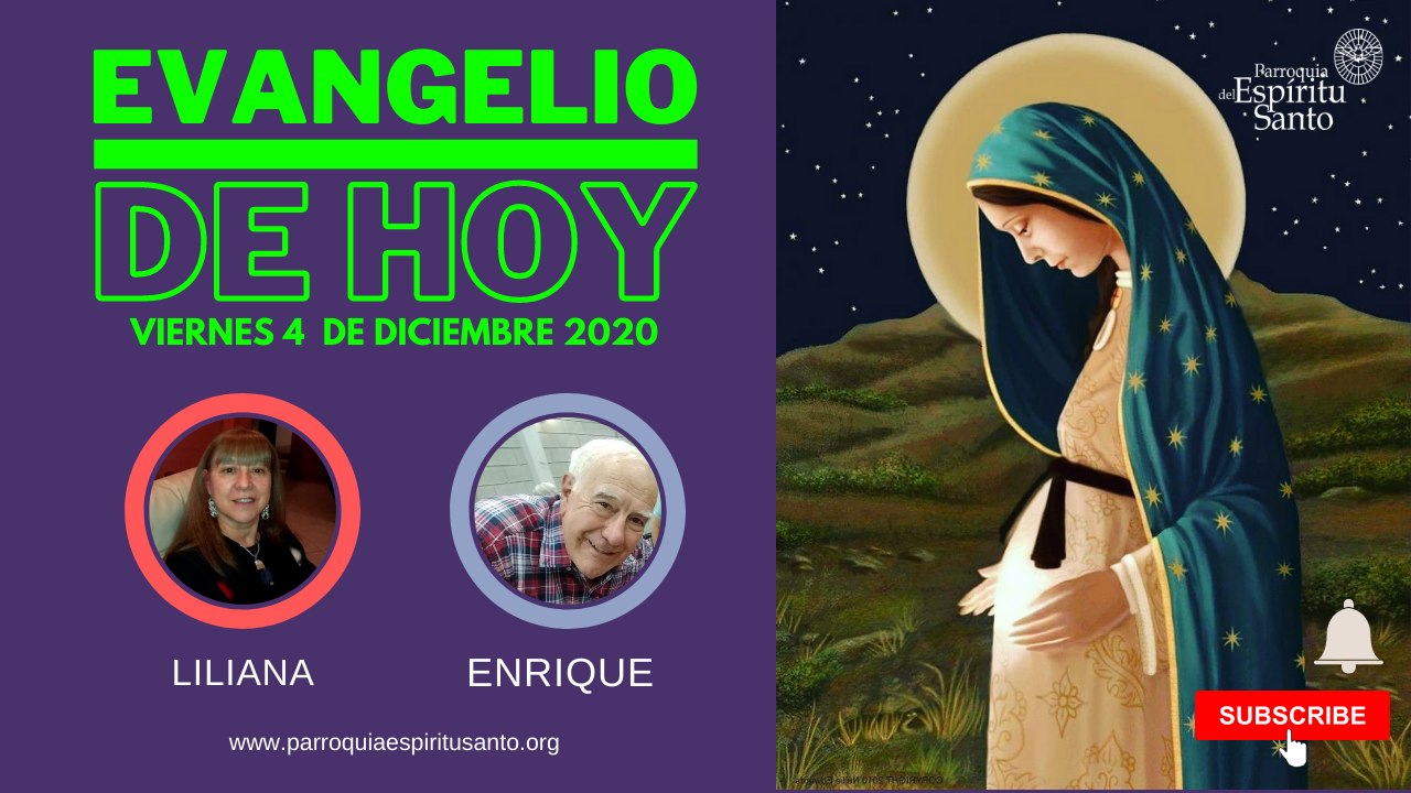 Lectura del Santo Evangelio - Viernes 4 de diciembre - Mt 9, 27-31